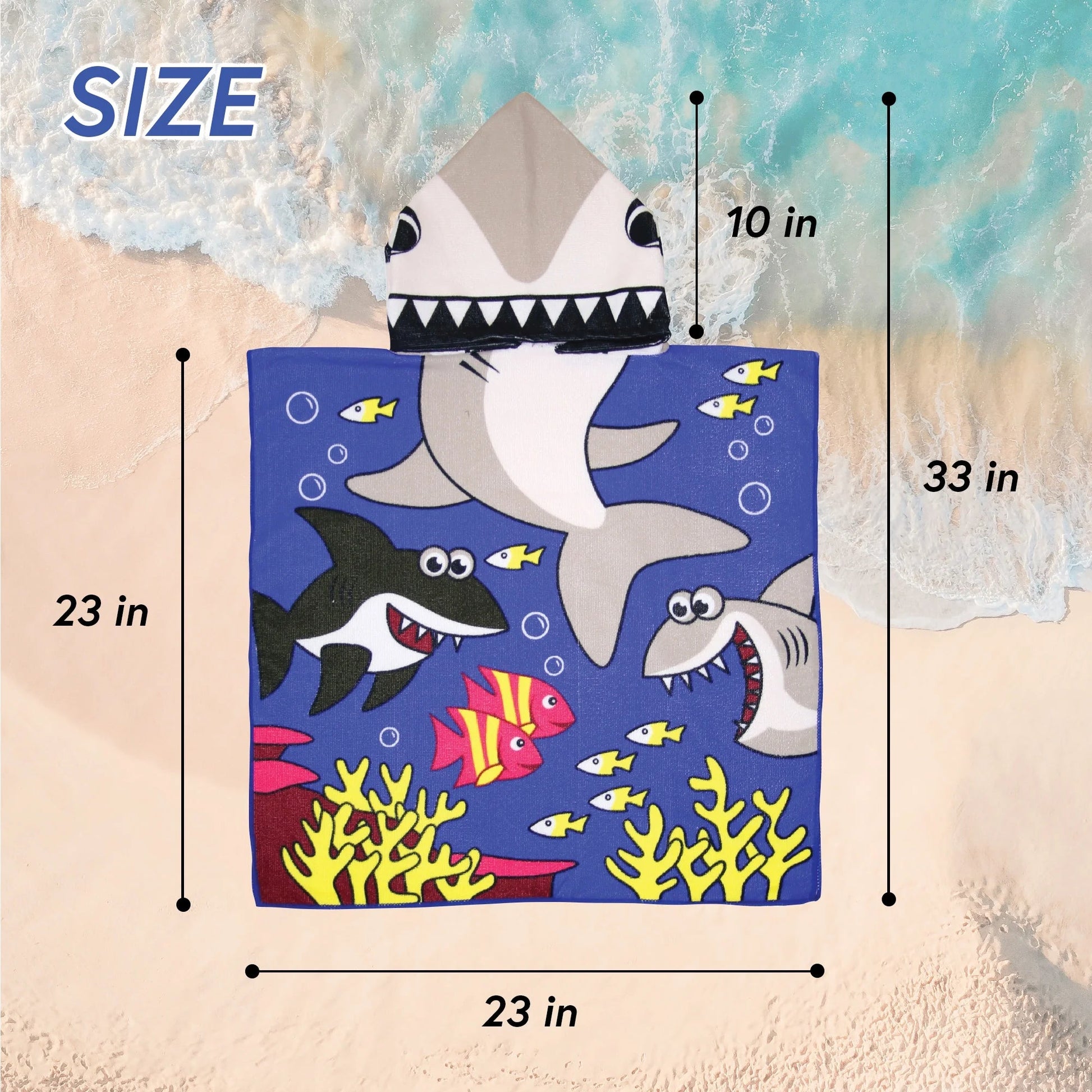 Kids Beach Towels Baby Beach Towel Hooded Beach Towel for Kids Bath Beach Towels - Chill Drift